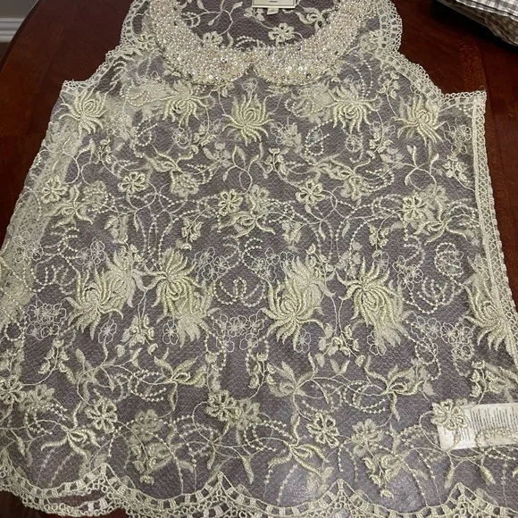 ANTHROPOLOGIE MOULINETTE SOEURS Lace Beaded Blouse - Picture 5 of 15